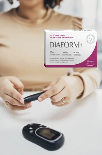 Diaform+ cukura līmeņa kontrolēšanai asinīs